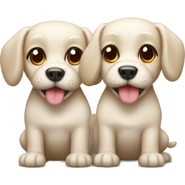 cute two headed dog  emoji