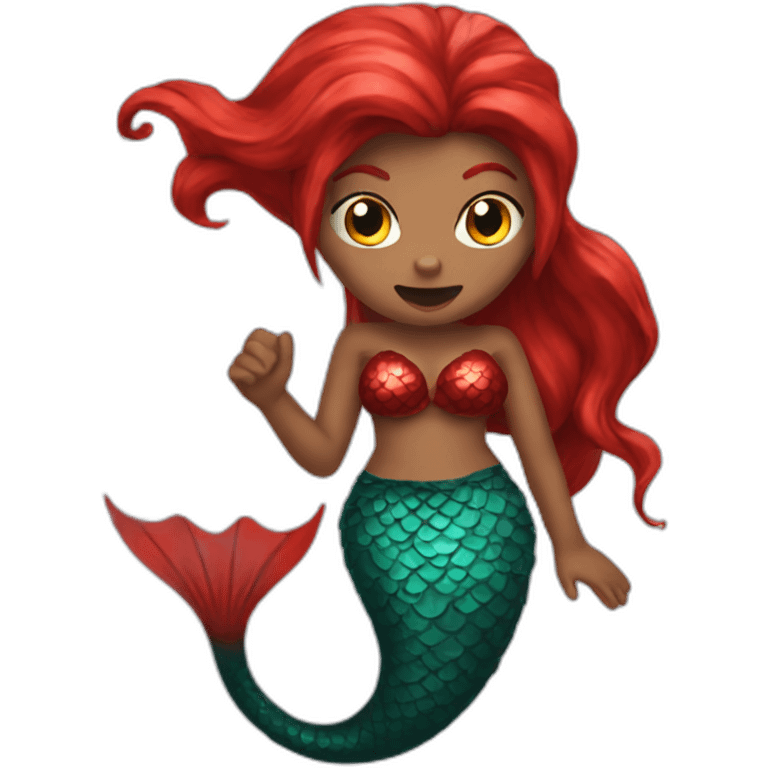 red evil mermaid emoji