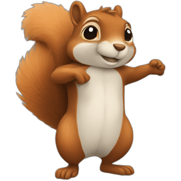 Squirrel hugging emoji