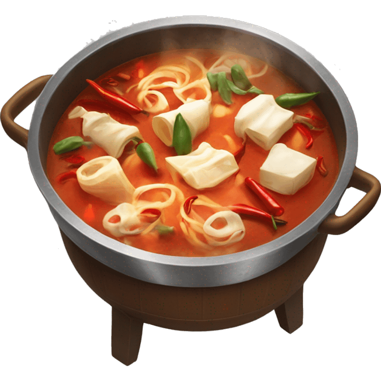 Spicy and numbing hot pot emoji