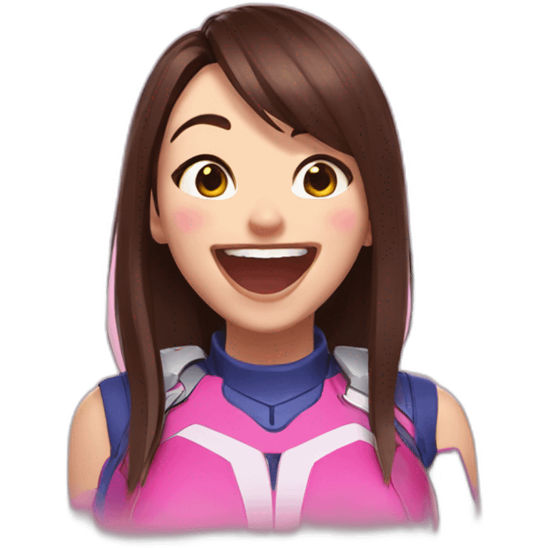 D.va from overwatch laughing emoji