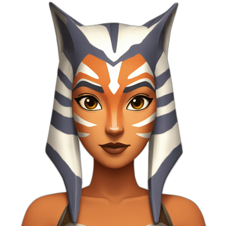 Sexy Ahsoka Tano (portrait, front facing) bikini (small horns) emoji