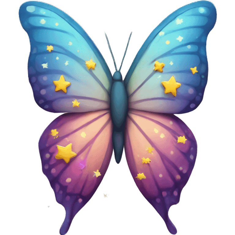 Butterfly and stars  emoji