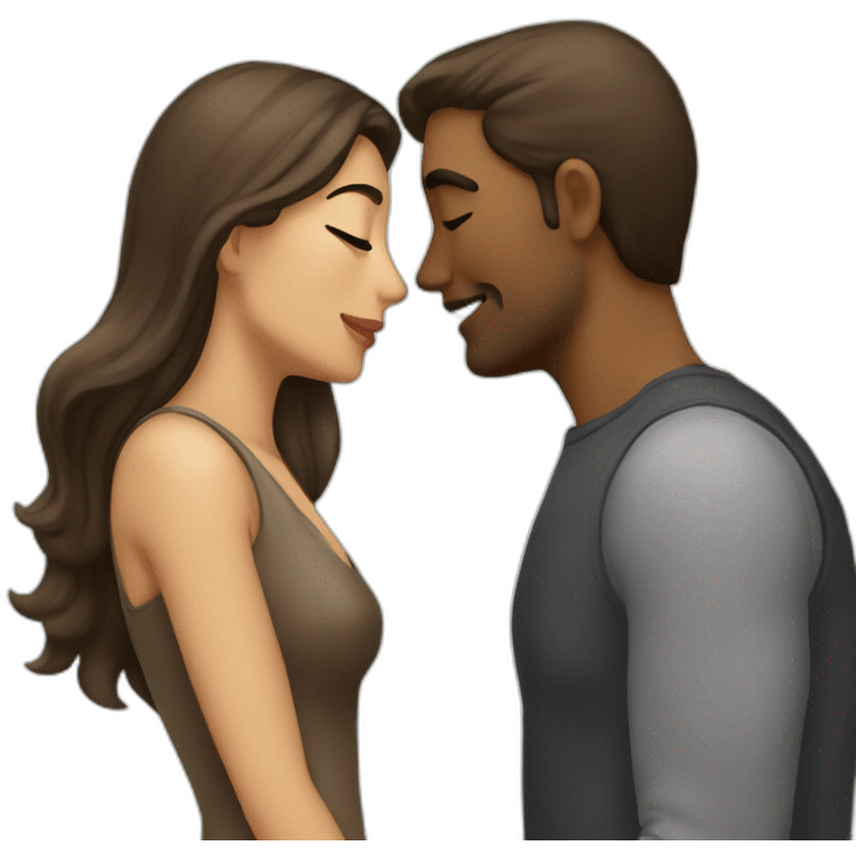 Homme fesan un bisous à une femme emoji