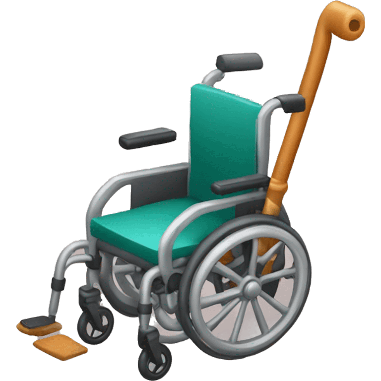 Wheelchair licorice cane emoji