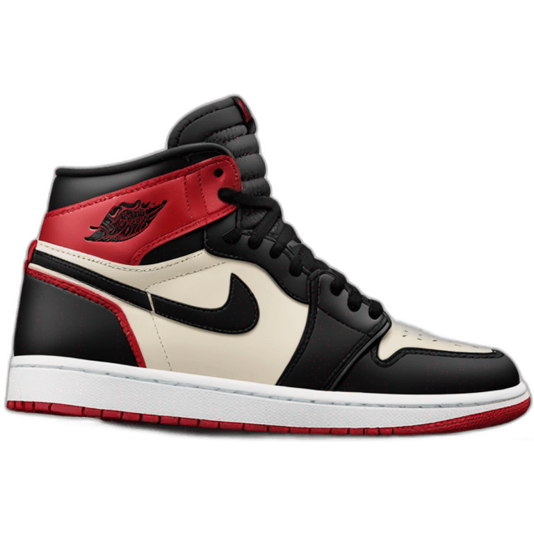 nike air jordan 1 bred toe low shoe emoji