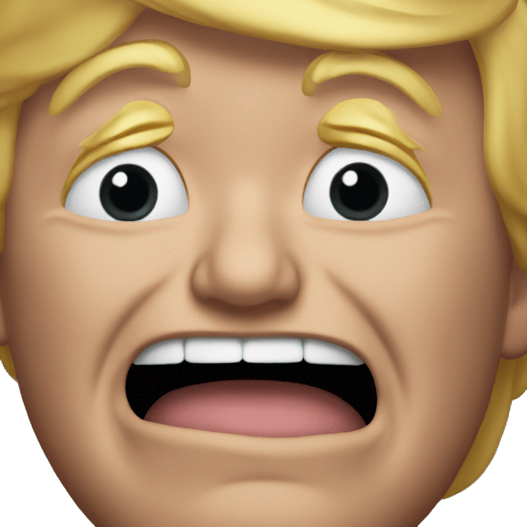 Ultra realistic trump crying laughing emoji