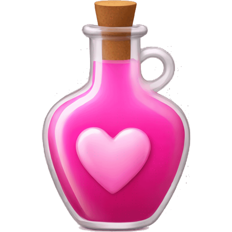 pink love potion in heart bottle emoji