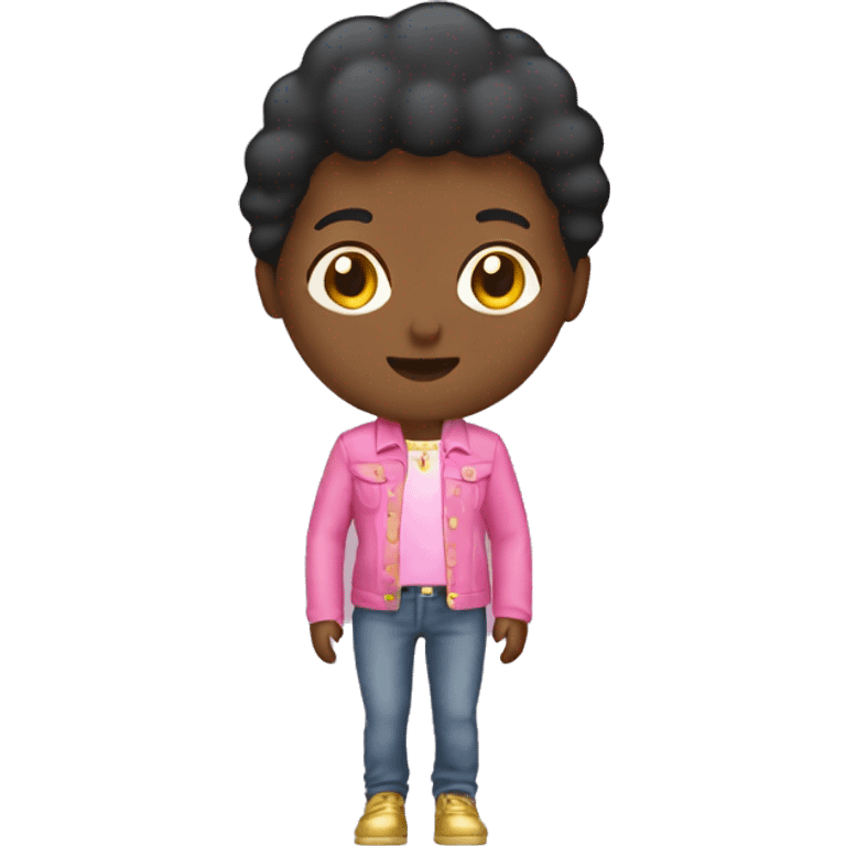 pink and gold jean emoji