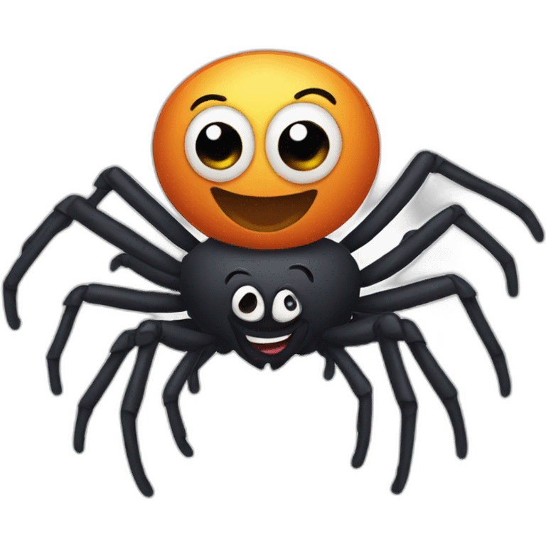 Happy spider emoji