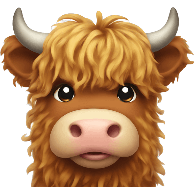 Kawaii highland cow emoji