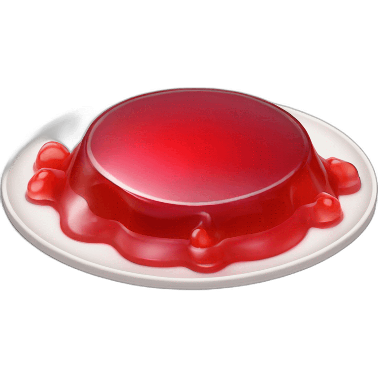 tasty-red-jello-on-plate emoji