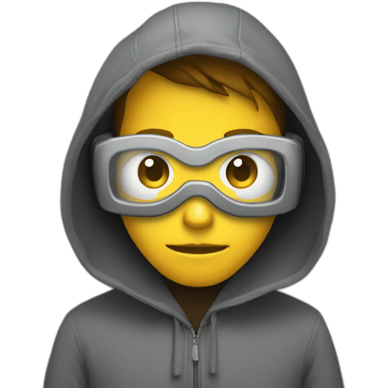 hacker with laptop facing straight emoji