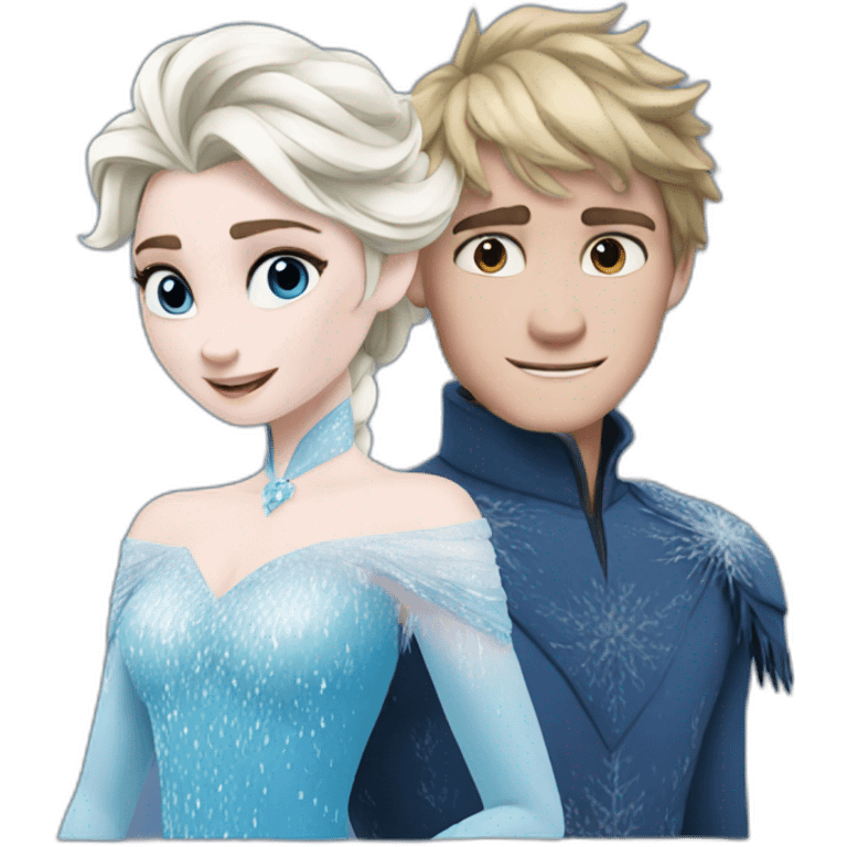 elsa x jack frost emoji