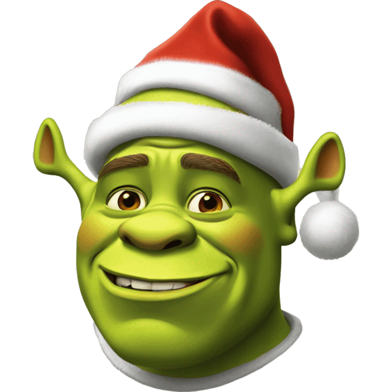 Shrek with Santa hat emoji