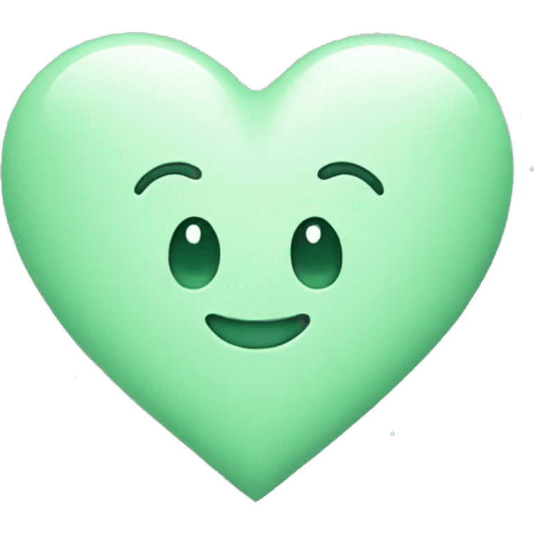 Pastel green heart with stars  emoji