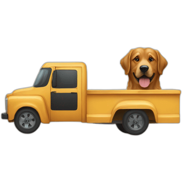 Golden retriever and a rottweiller in a moving truck emoji