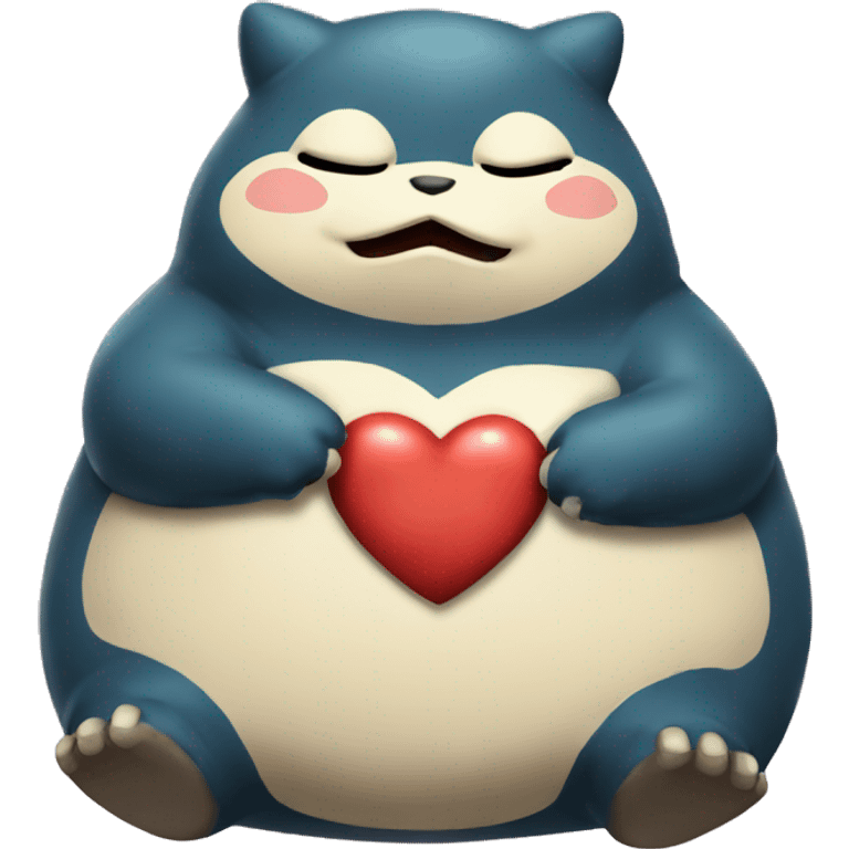 Snorlax with a heart emoji