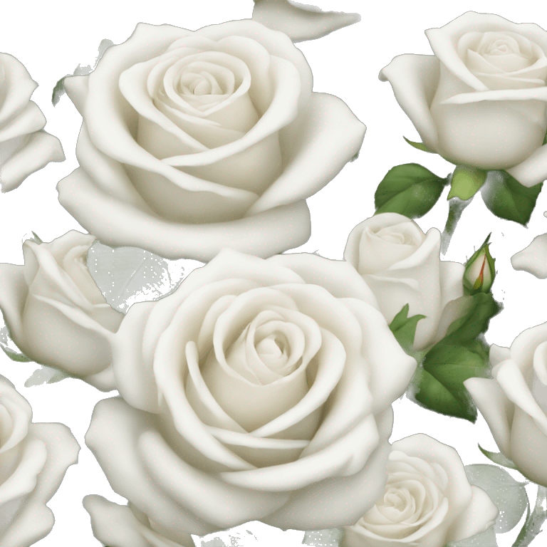 White roses emoji