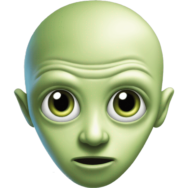 a head of an alien, with spiral eyes  emoji