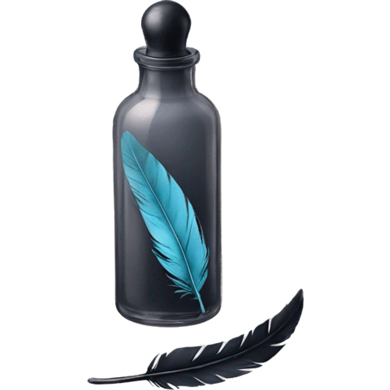 feather and ink bottle emoji