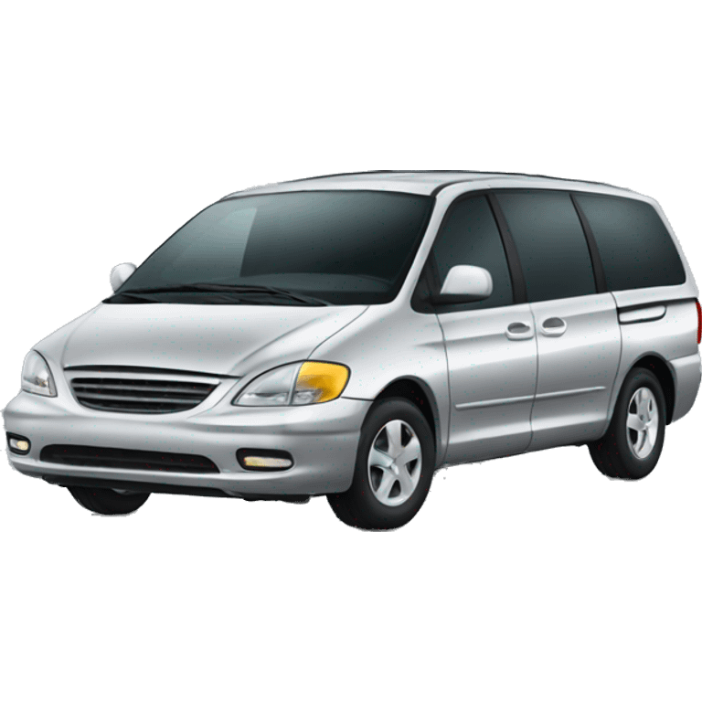 Silver minivan emoji