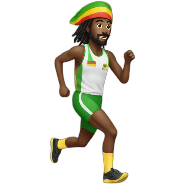 Rasta coureur a pied emoji