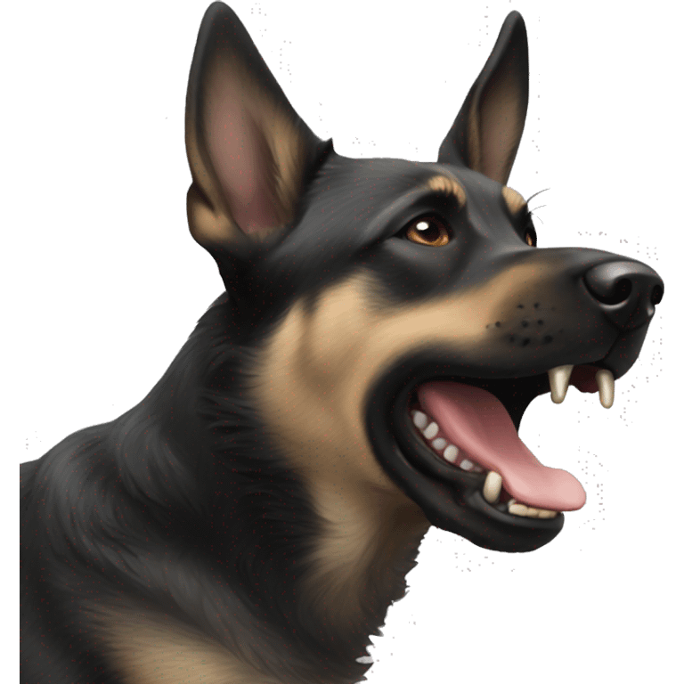 Dutch Shepard biting emoji