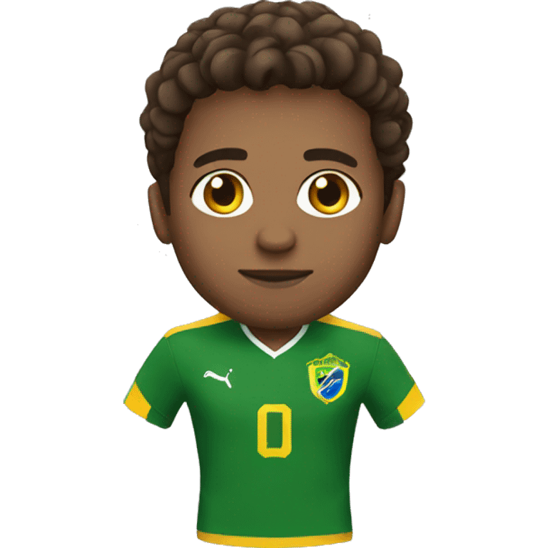 Brazilian football brown hair emoji