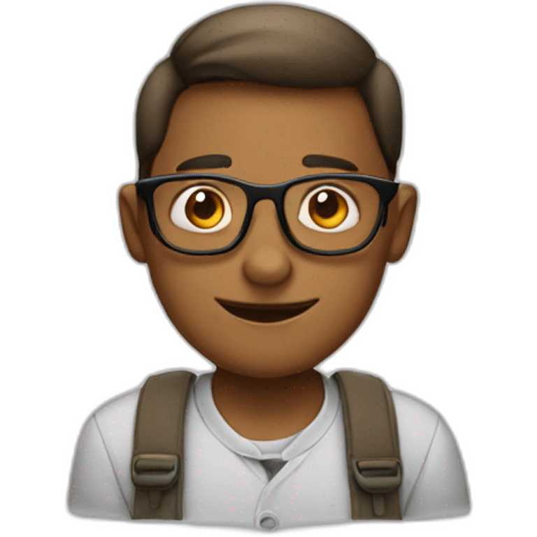 A Guy with glasses and ears from elephant emoji