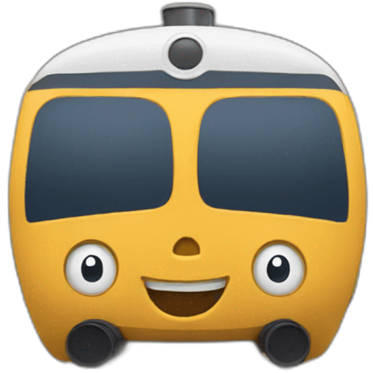 a fun train with a speak bubble emoji