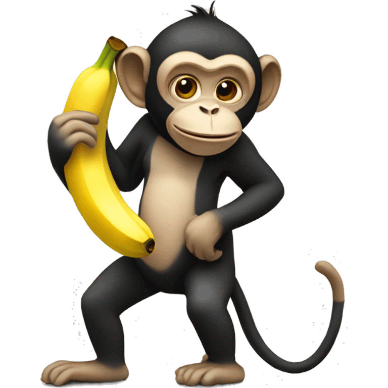 monkey eating a banana emoji