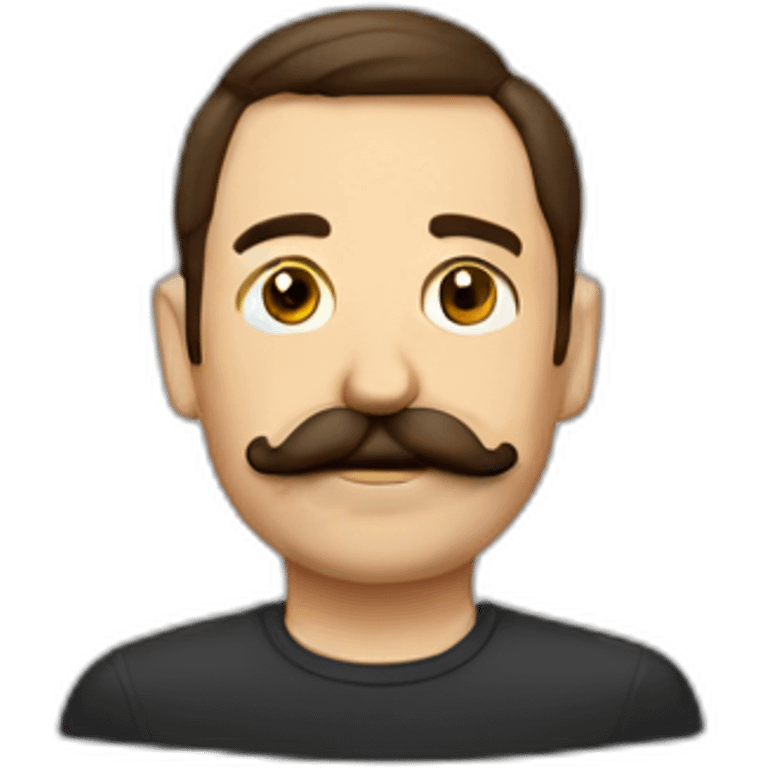 John's got a moustache emoji