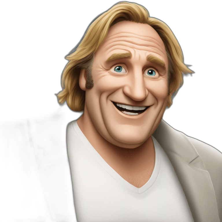 Gérard Depardieu sourire maléfique  emoji