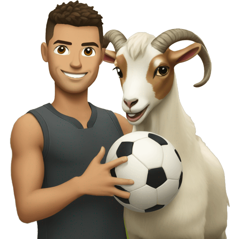 Ronaldo with a goat emoji