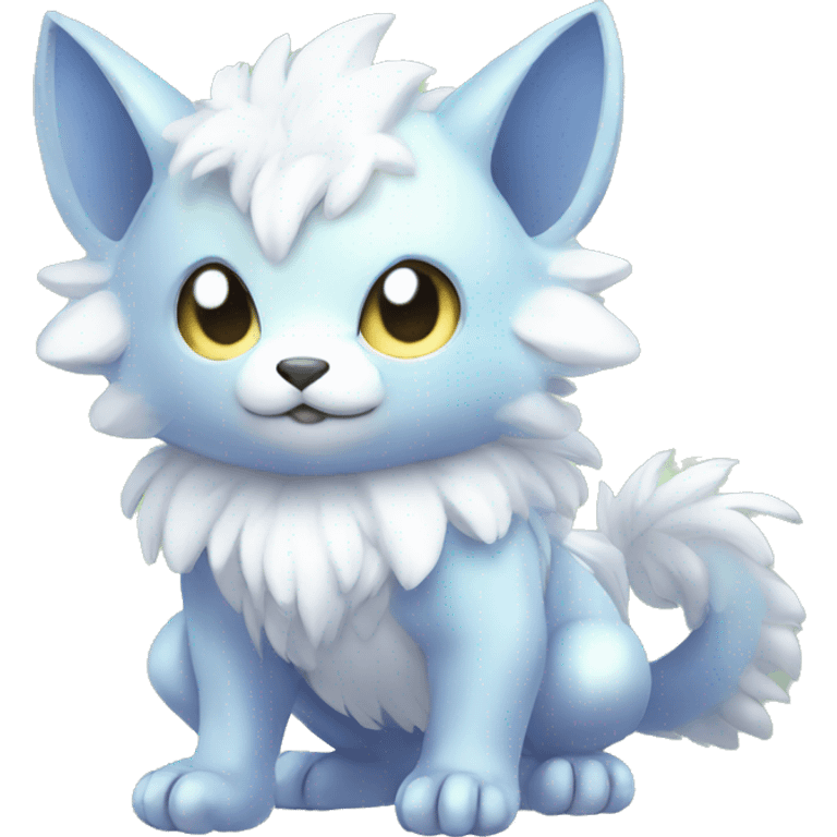 Cute cool shiny fantasy animal hybrid Fakemon full body emoji