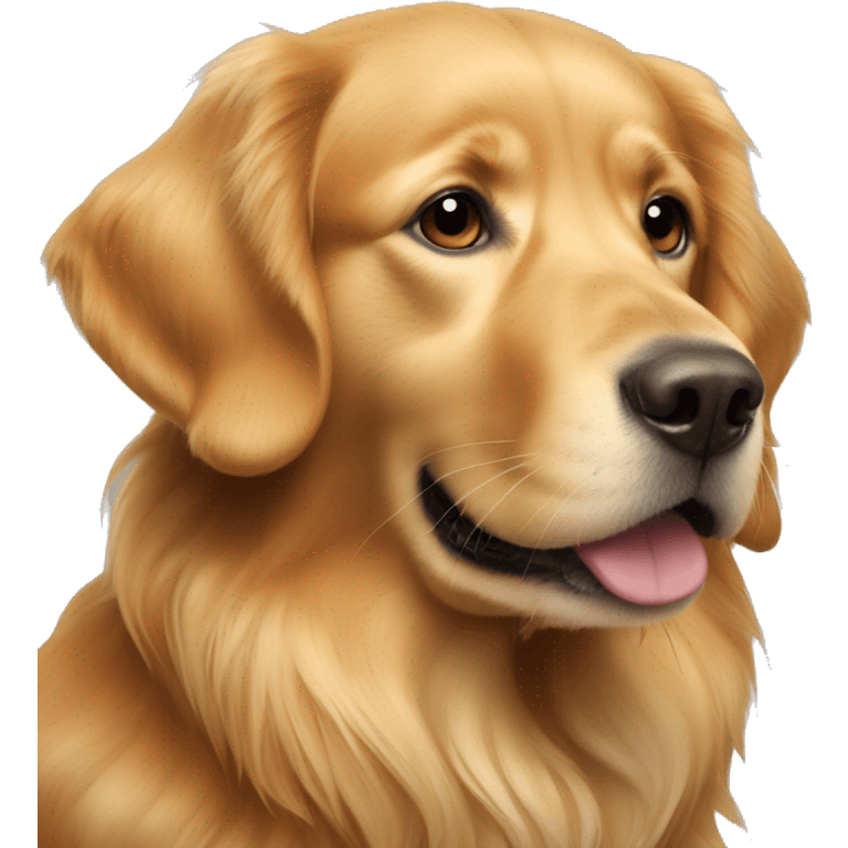 golden retriever with ginger girl emoji