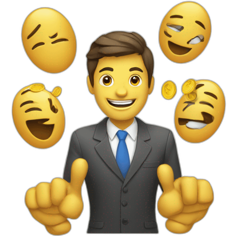 salesperson winning deal emoji