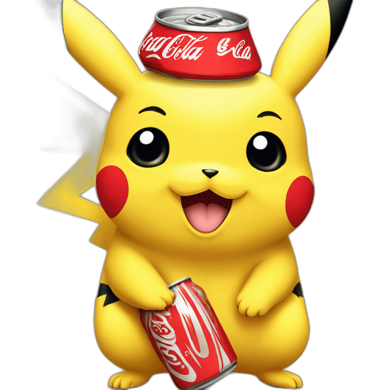 Pikachu avec coca cola emoji