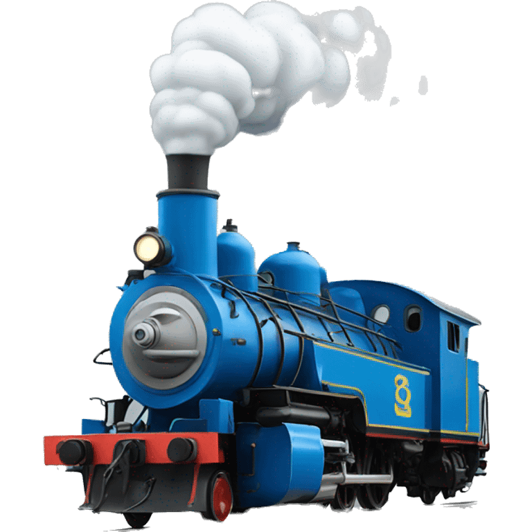 blue locomotive steam emoji