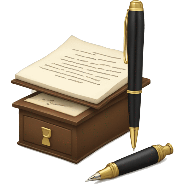 Emoji of notary pen emoji