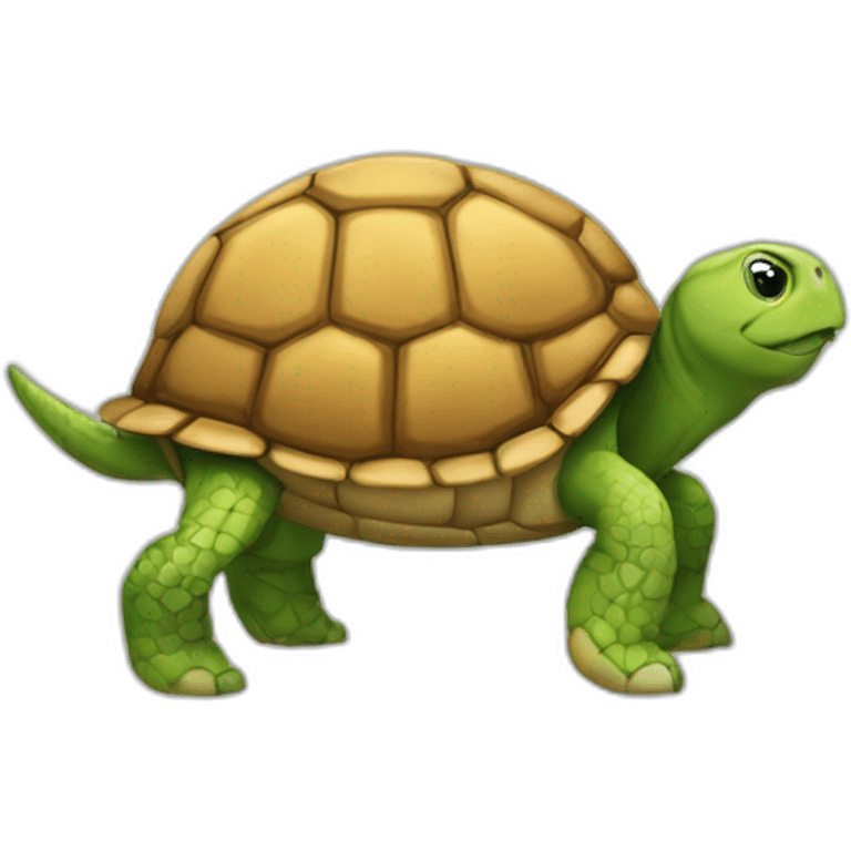 Tortue sur cheval emoji