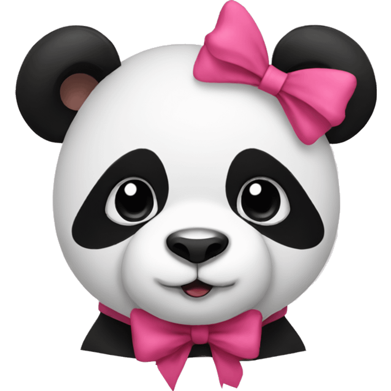 Panda with bow  emoji