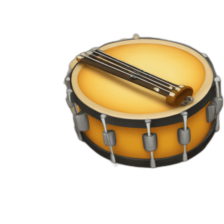 instrumento musical tamborine con cascabeles emoji