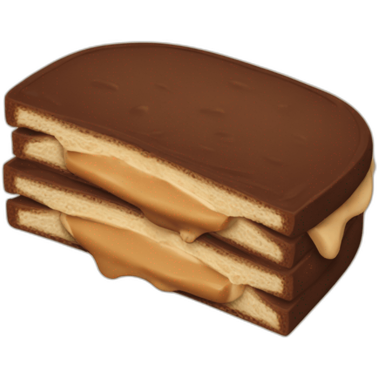 Chocolate peanut butter sandwich emoji