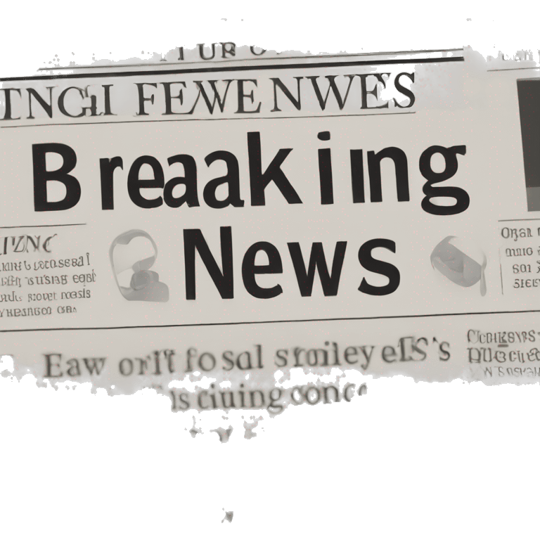 Newspaper headline that says breaking news emoji