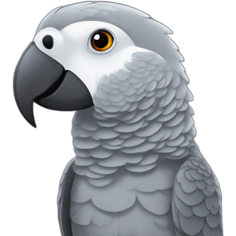 African grey parrot with long lashes emoji