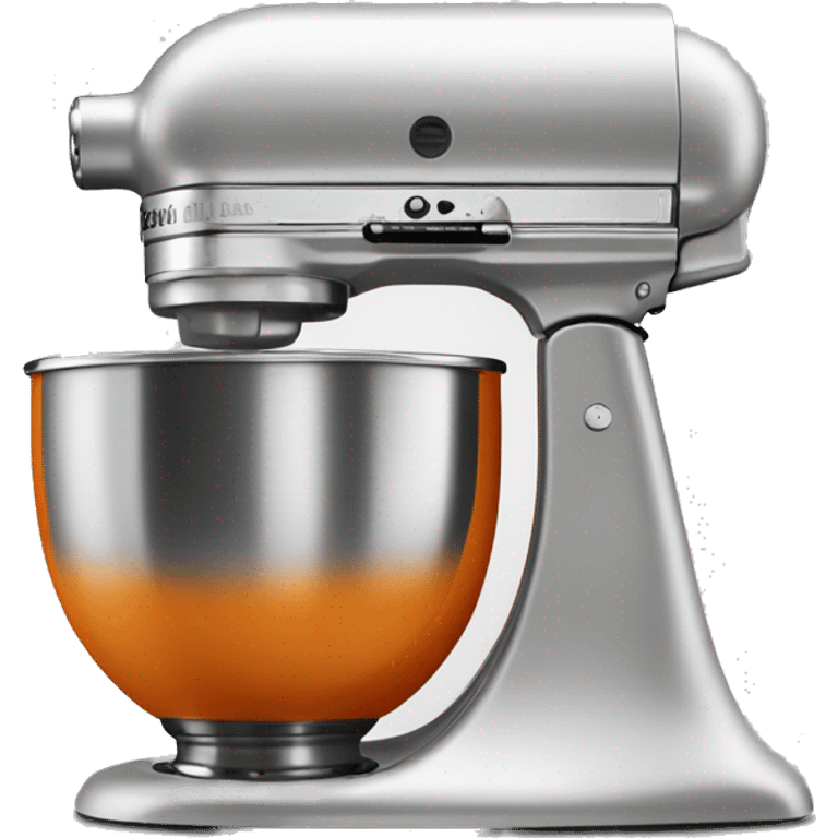 Realistic orange kitchenaid mixer  emoji