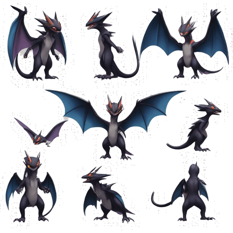 Edgy Cool Nargacuga-Noivern-Pokémon Full Body emoji