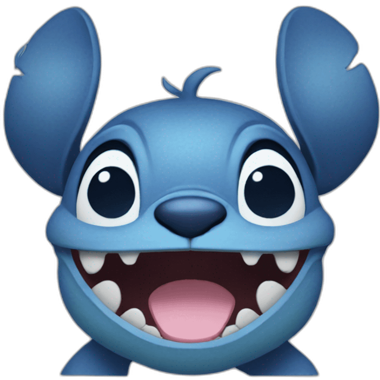 Stitch with just upper body emoji